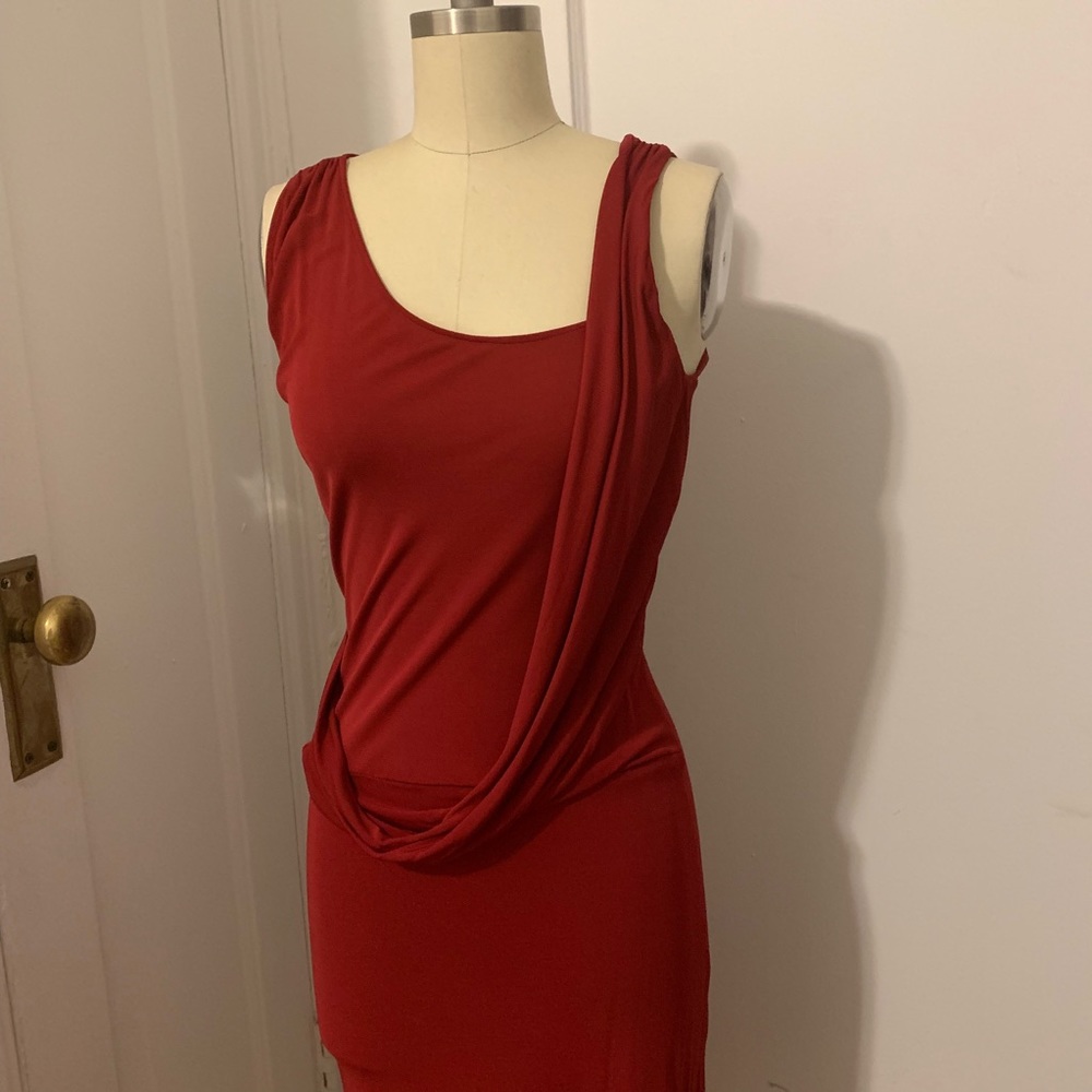 Y.Yigal Jersey Draped Dress